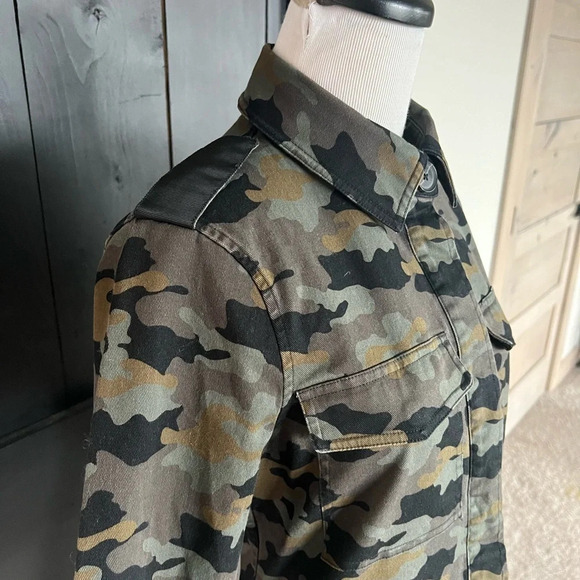 NWOT L'AGENCE Cromwell Camouflage Military Jacket Green Multi Casual Women Small - Picture 8 of 14